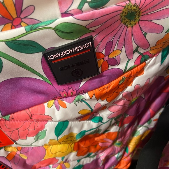 XS 🔖 BOGNER FIRE+ ICE X LOVE SHACK FANCY Ivie Printed Ski Bib Pants Waterproof - Picture 7 of 7